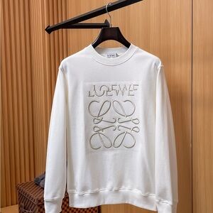 Loewe Cream Embroidered Sweatshirt